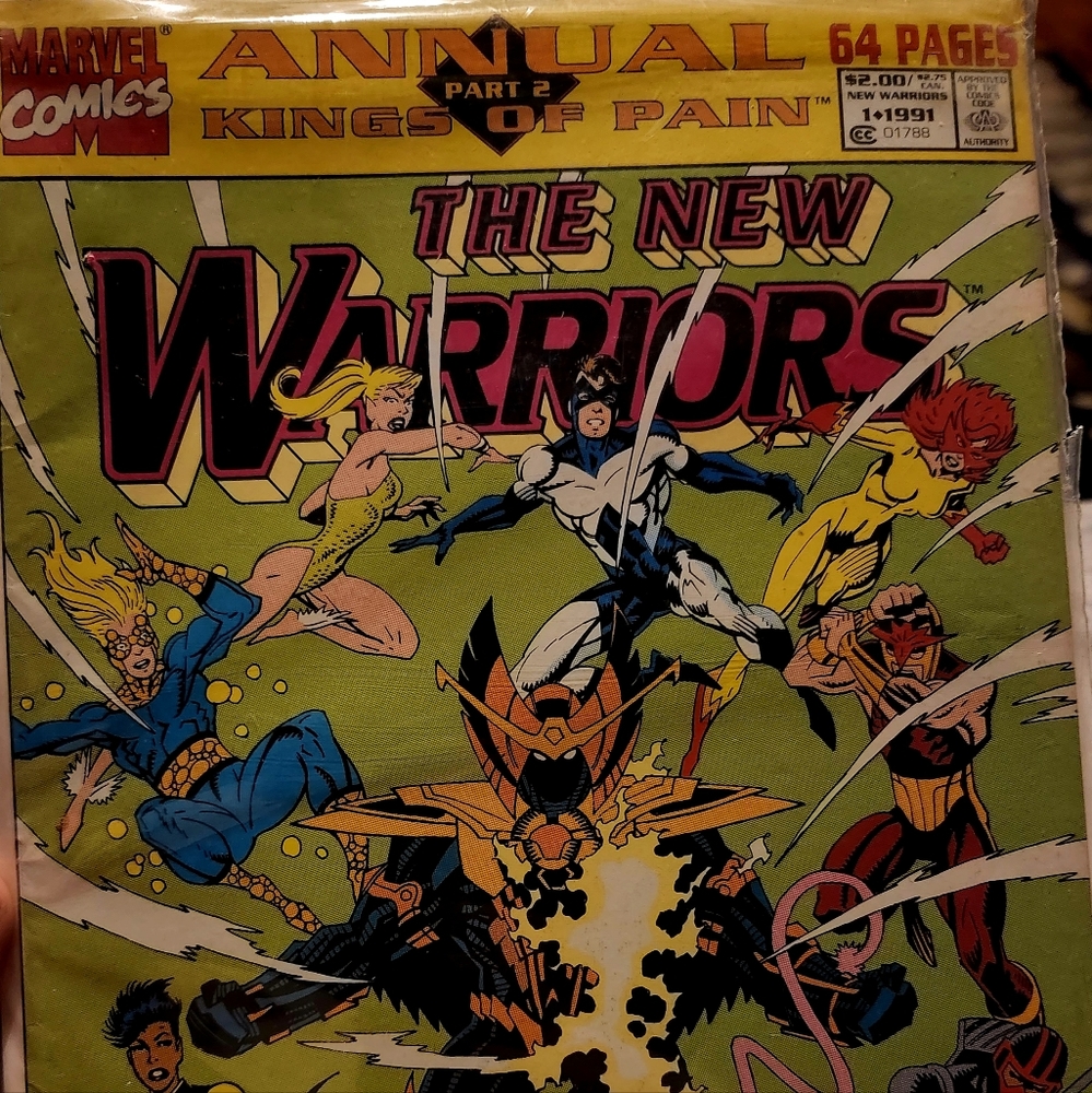 2 great comics Marel the new mutants and the new warriors annual kings of pain.